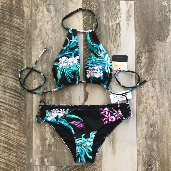 Black Floral Bikini - Picture 2 of 4